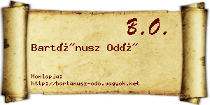 Bartánusz Odó névjegykártya